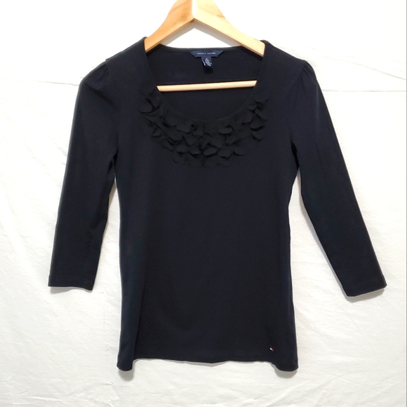 Tommy Hilfiger Tops - Tommy Hilfiger Black 3/4 Sleeve Top